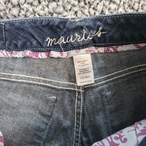 SOLD Maurices Dark Wash Mid-Length Shorts - Picture 2 of 3